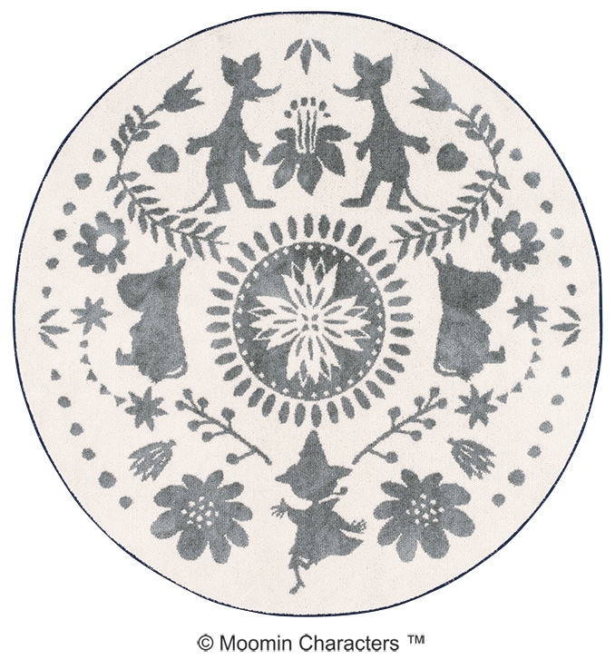 Mフォークラインラグ（アイボリー）